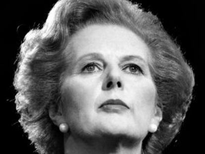 Margaret Thatcher, en la conferencia 'tory' en Brighton en 1981.