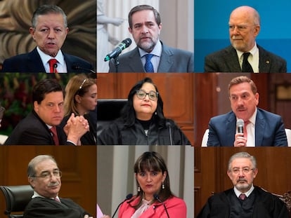 Los nueve ministros que han invalidado el "plan B" electoral: Arturo Zaldivar, Jorge Mario Pardo, Juan Luis González, Alfredo Gutiérrez Ortiz, Norma Piña, Javier Laynez, Luis María Aguilar, Alberto Pérez Dayán, Ana Margarita Ríos y Luis María Aguilar.