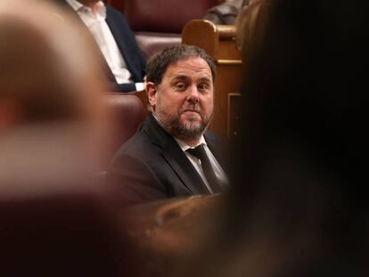 Oriol Junqueras en el Congreso de los Diputados.