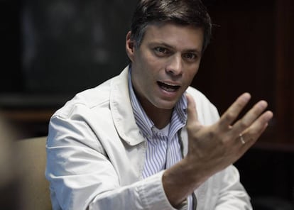 El encarcelado l&iacute;der opositor venezolano Leopoldo L&oacute;pez (imagen de archivo)