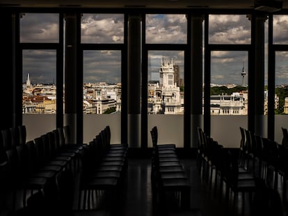 Vista de Madrid desde el Círculo de Bellas Artes, el día 10.