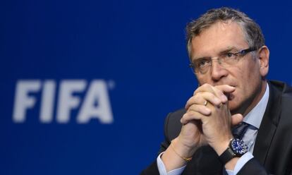 Valcke, en una conferencia en mayo de 2015.