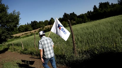 Um partidário de José Antonio Kast, em Yumbel, Chile, em 23 de novembro.