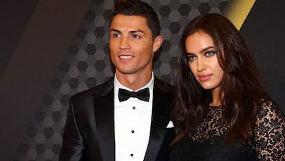 Cristiano Ronaldo junto a la modelo Irina Shayk.