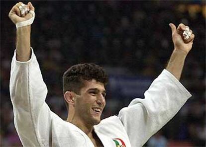 Arash Miresmaeili, cuando se proclamó campeón mundial en Múnich en 2001.