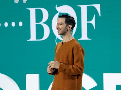 Imran Amed, director y fundador de ' The Business of fashion' durante la presentación de BOF VOICES 2023