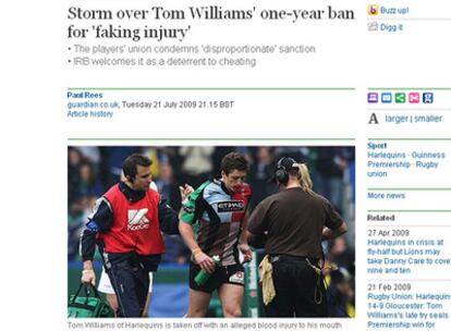 Noticia de Tom Williams en The Guardian