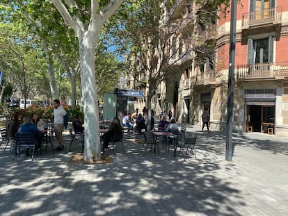 La terrassa del bar Cosmopolita de Barcelona.