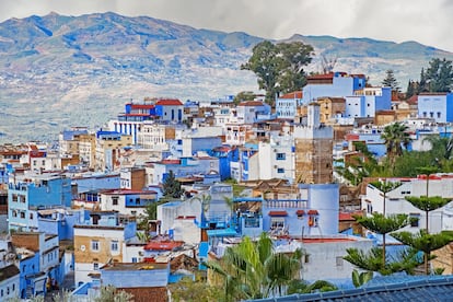 Panorámica de la ciudad marroquí de Chefchaouen.