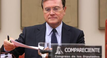 El ex subgobernador del Banco de España, José Viñals, en el Congreso