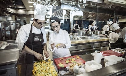 Ruscalleda en la cocina del ya cerrado restaurante Sant Pau.