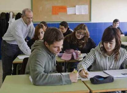 Una clase en el instituto Batalla de Clavijo de Logroño.