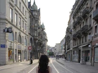 Pilar López de Ayala, en una escena de <i>En la ciudad de Silvia</i>, rodada en Estrasburgo.