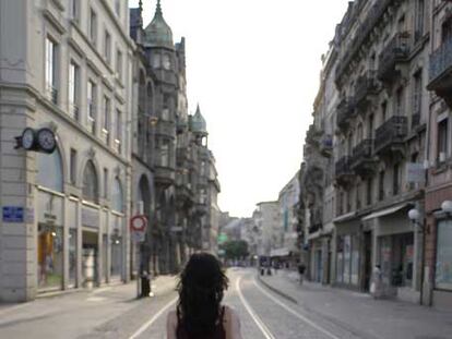 Pilar López de Ayala, en una escena de <i>En la ciudad de Silvia</i>, rodada en Estrasburgo.