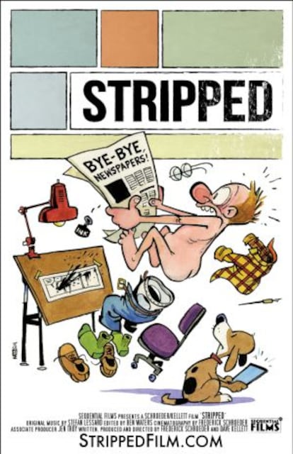 El cartel de 'Stripped' dibujado por Bill Watterson.