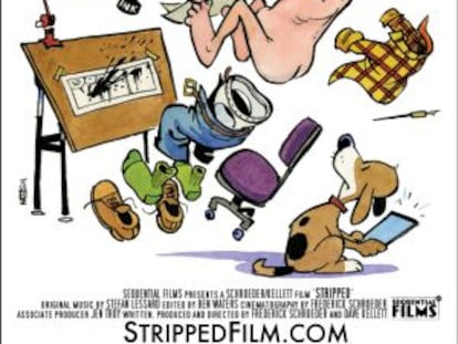 El cartel de 'Stripped' dibujado por Bill Watterson.