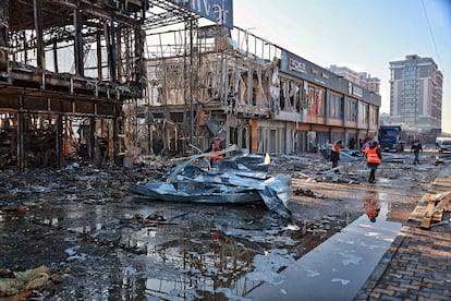 Destrozos tras una ataque ruso con drones en Odesa, el pasado 21 de marzo.