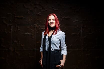 La astronauta Sara García en el evento 'Historias de una redacción', celebrado el 24 de enero de 2025 en el CaixaForum Madrid.