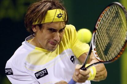 Ferrer, en el duelo ante Davydenko.