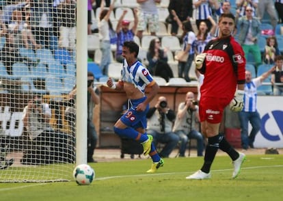Gol de Ifrán en el partido de Coruña entre Deportivo y Eibar.