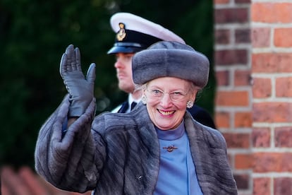 Margarita de Dinamarca en el día de la celebración de sus 50 años en el trono.