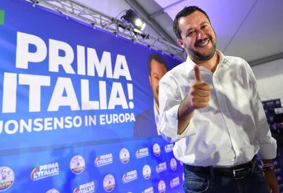 El vicepresdente italiano, el lunes en Milán.