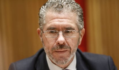 Francisco Granados, en la comisión de investigación sobre la presunta financiación ilegal del PP.