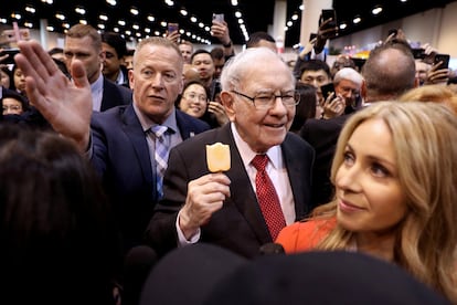 Warren Buffett, durante una junta de accionistas de Berkshire Hathaway.