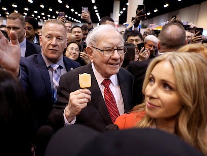 Warren Buffett, durante una junta de accionistas de Berkshire Hathaway.