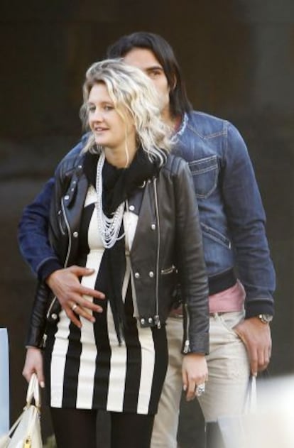 El ‘Tigre’ Falcao con su esposa, Lorelei Tarón, el pasado martes.