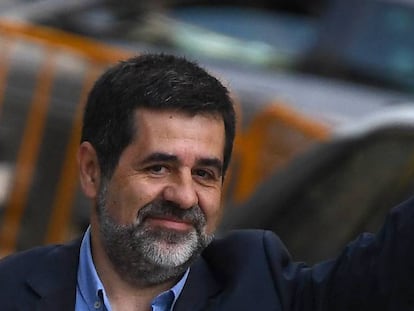 Jordi Sànchez a su llegada a la Audiencia Nacional