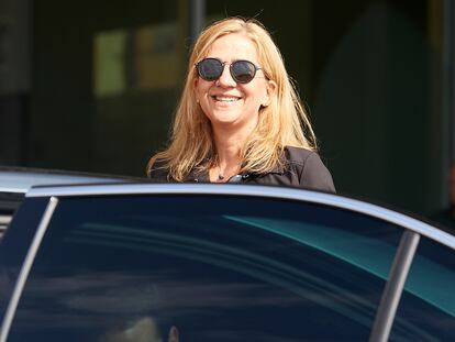 La infanta Cristina, en agosto de 2019 en Madrid.