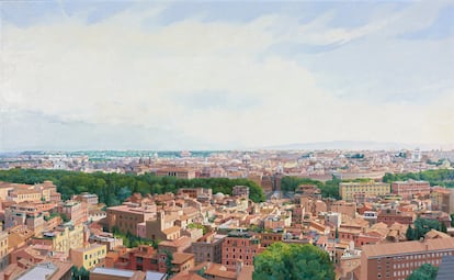 El paisaje urbano 'Roma', que Quintanilla pintó entre 1998 y 1999.