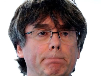 Carles Puigdemont el pasado mes de abril en Bruselas.