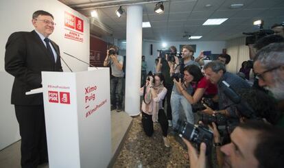 Ximo Puig, en la conferencia de prensa.