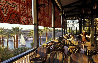 Vistas del Nilo desde la terraza del Cataract Hotel (Egipto).