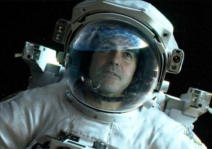 El actor George Clooney en 'Garvity', de Alfonso Cuarón.