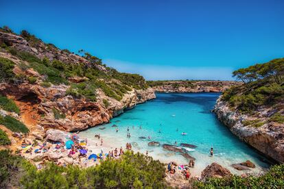 Una vista de Caló des Moro (Mallorca)