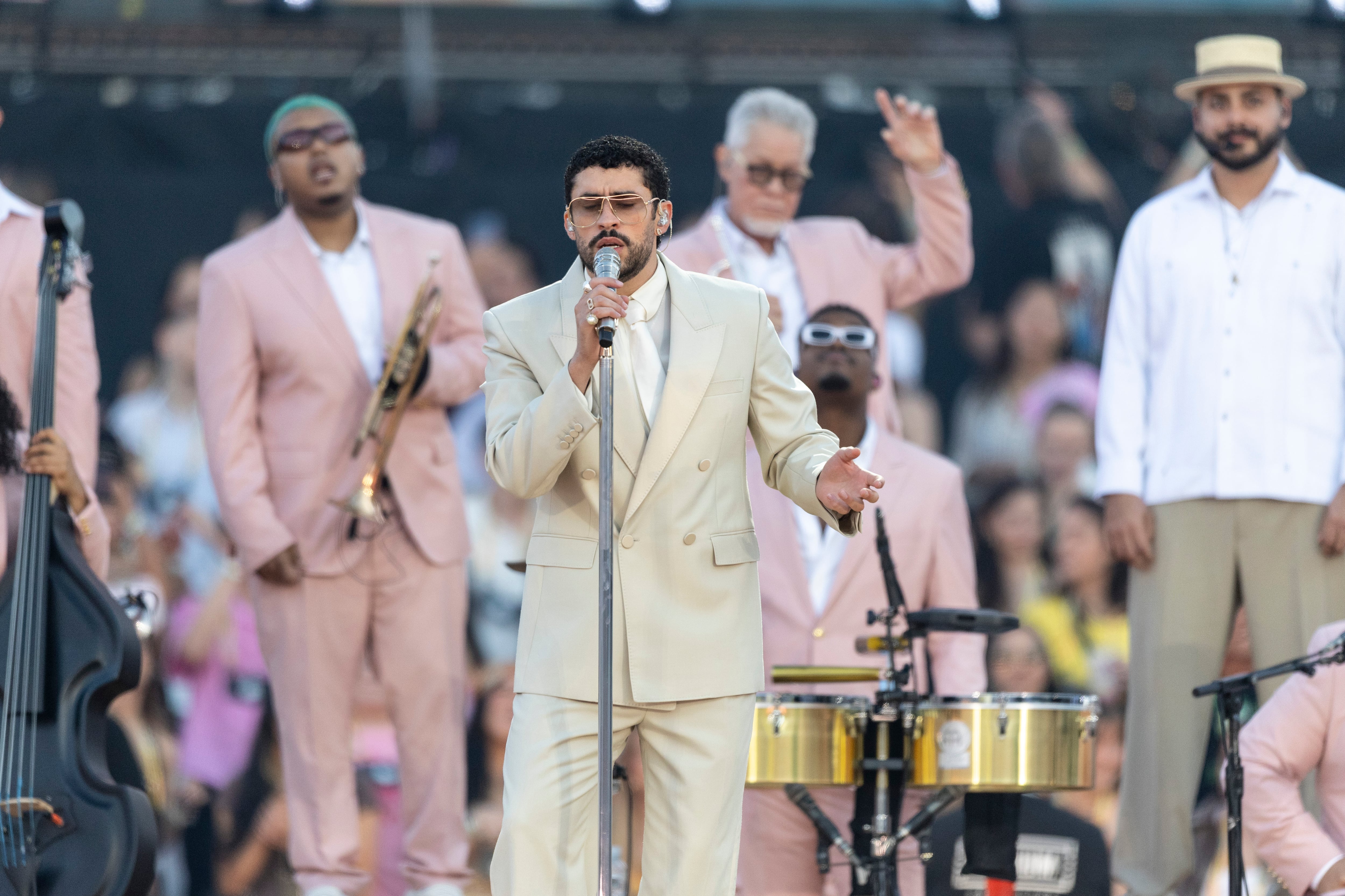 Otro momento del concierto de Bad Bunny en el Estadi Olímpic de Barcelona el pasado 22 de mayo