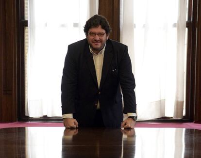 El ministro Pablo Avelluto en su oficina del ministerio de Cultura, en Buenos Aires.