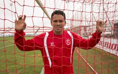 Carlos Bacca, tras la entrevista. 