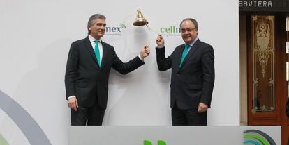 Francisco Reynés y Tobías Martínez, presidente y consejero delegado de Cellnex.