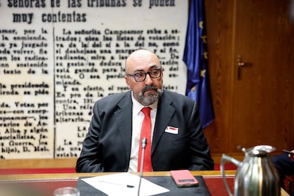 Koldo García, el pasado abril, durante su comparecencia en una comisión del Senado sobre la compra de mascarillas.
