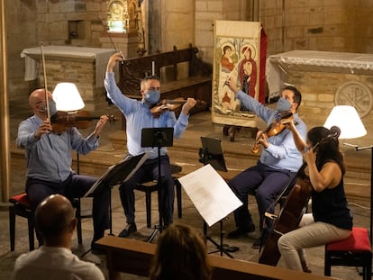 Concierto celebrado en Foz por el Cuarteto Quiroga el pasado jueves.