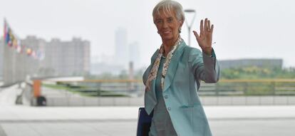 La directora ejecutiva del Fondo Monetario Internacional (FMI), Christine Lagarde, llega a la cumbre del G20 en Hangzhou, China. EFE/Archivo