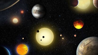 Imagen de exoplanetas proporcionada por la NASA.