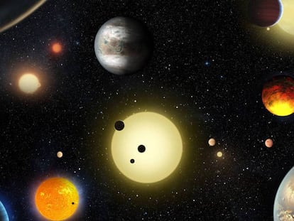 Imagen de exoplanetas proporcionada por la NASA.