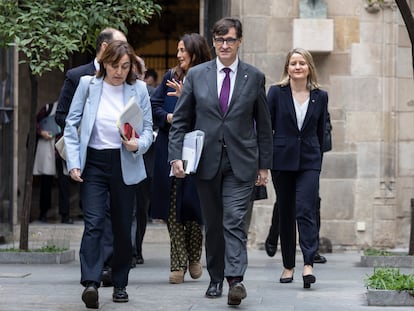 DVD 1254 18/02/2025 - Barcelona - El presidente de la Generalitat de Cataluña Salvador Illa ha presidido esta mañana la reunión semanal del Consejo Ejecutivo del Govern de la Generalitat. foto: Massimiliano Minocri