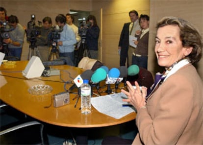 La diputada, esta mañana en la rueda de prensa en la que ha explicado los motivos de su renuncia.