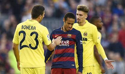 Neymar, en un partido Bar&ccedil;a-Villarreal.